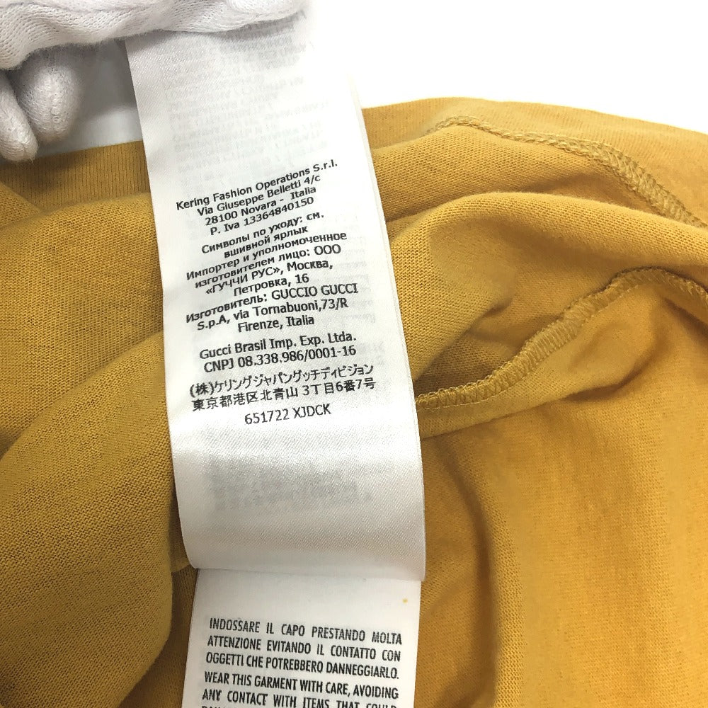 Gucci Short Sleeve T-Shirt 616036 Cotton Yellow The North Face Collaboration The North Face