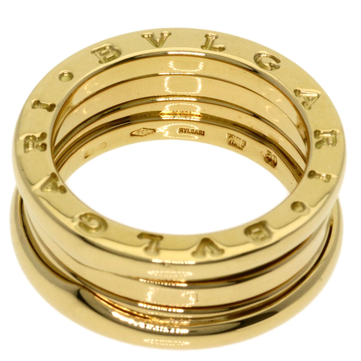 Bvlgari Ring 18K Yellow Gold Gold B-Zero1 B-Zero One 2 Bands #50