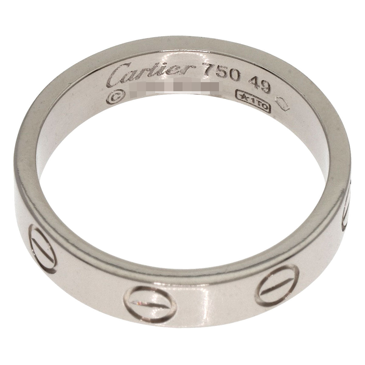 Cartier Ring K18Wg Silver Mini Love Ring #49