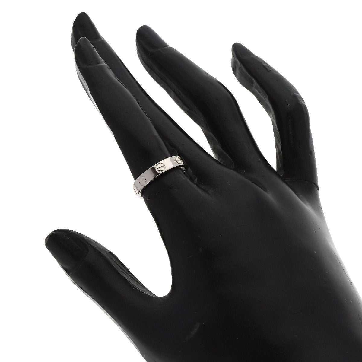Cartier Ring K18Wg Silver Mini Love Ring #49