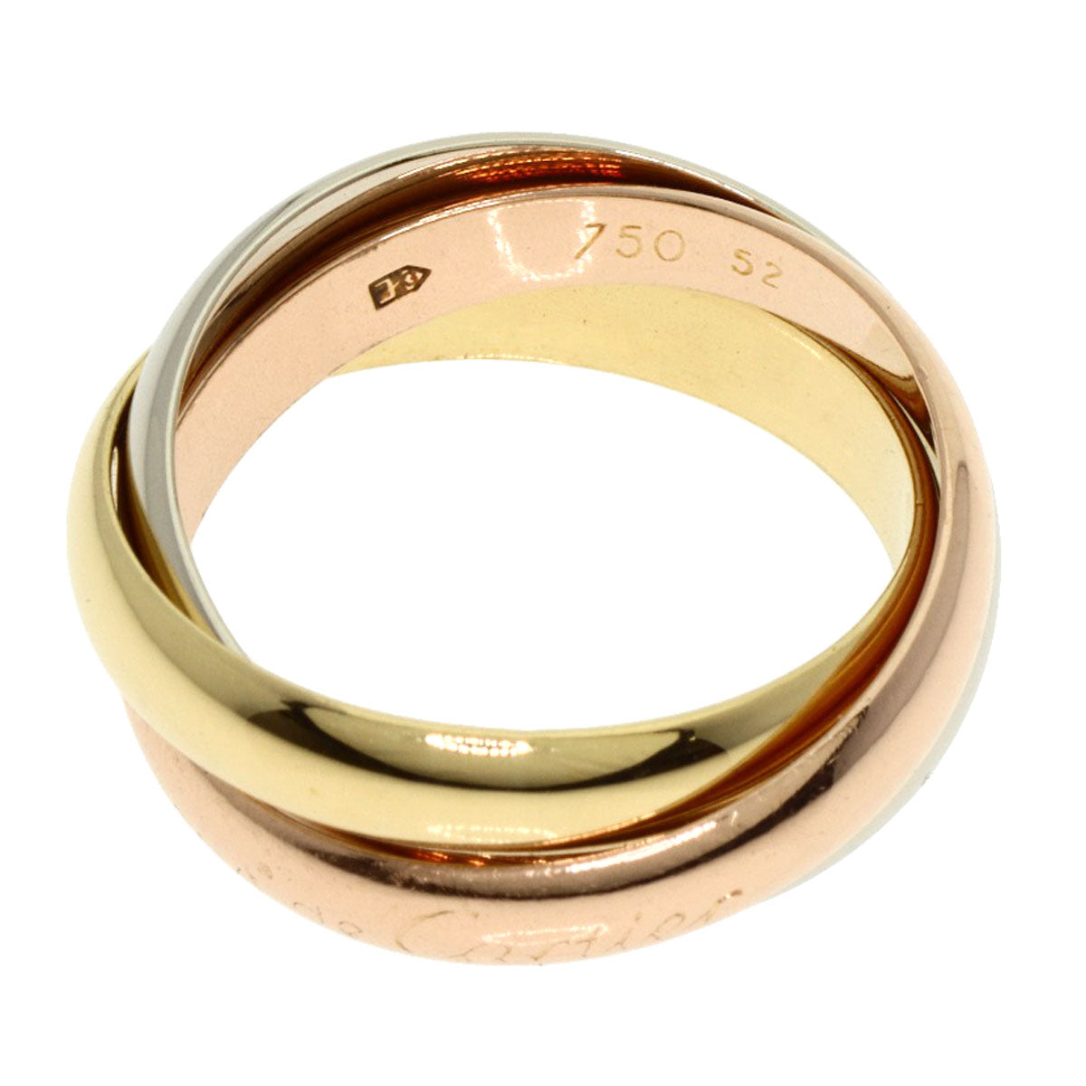Cartier Ring 18K Yellow Gold Gold Trinity #52