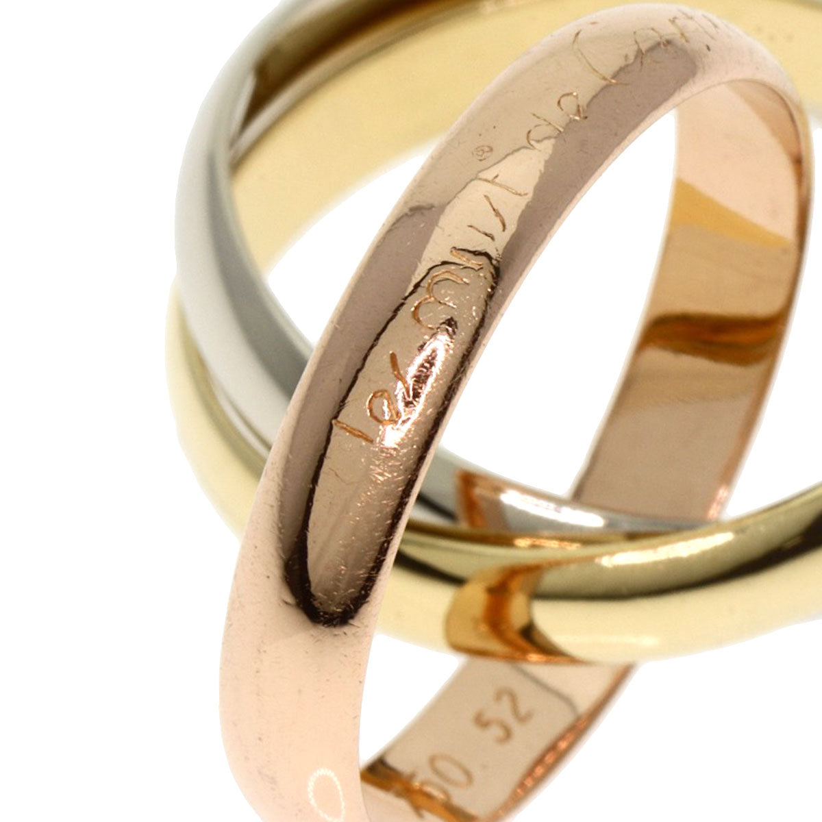 Cartier Ring 18K Yellow Gold Gold Trinity #52