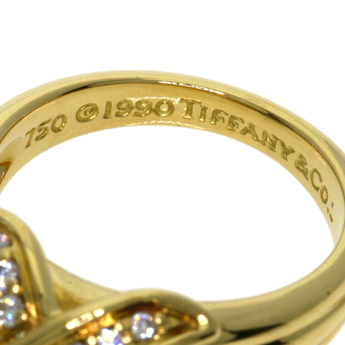 Tiffany&Co. Ring 18K Yellow Gold Gold Signature Diamond Women