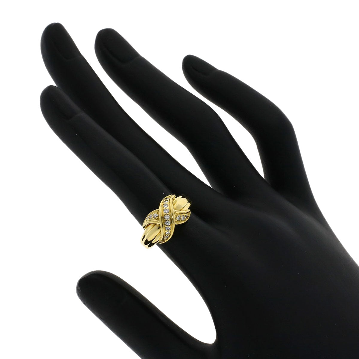 Tiffany&Co. Ring 18K Yellow Gold Gold Signature Diamond Women