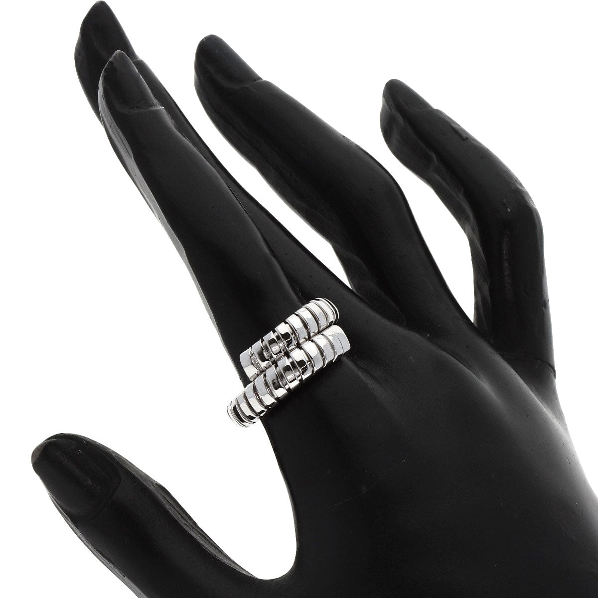 Bvlgari Ring K18Wg Silver Tubogas