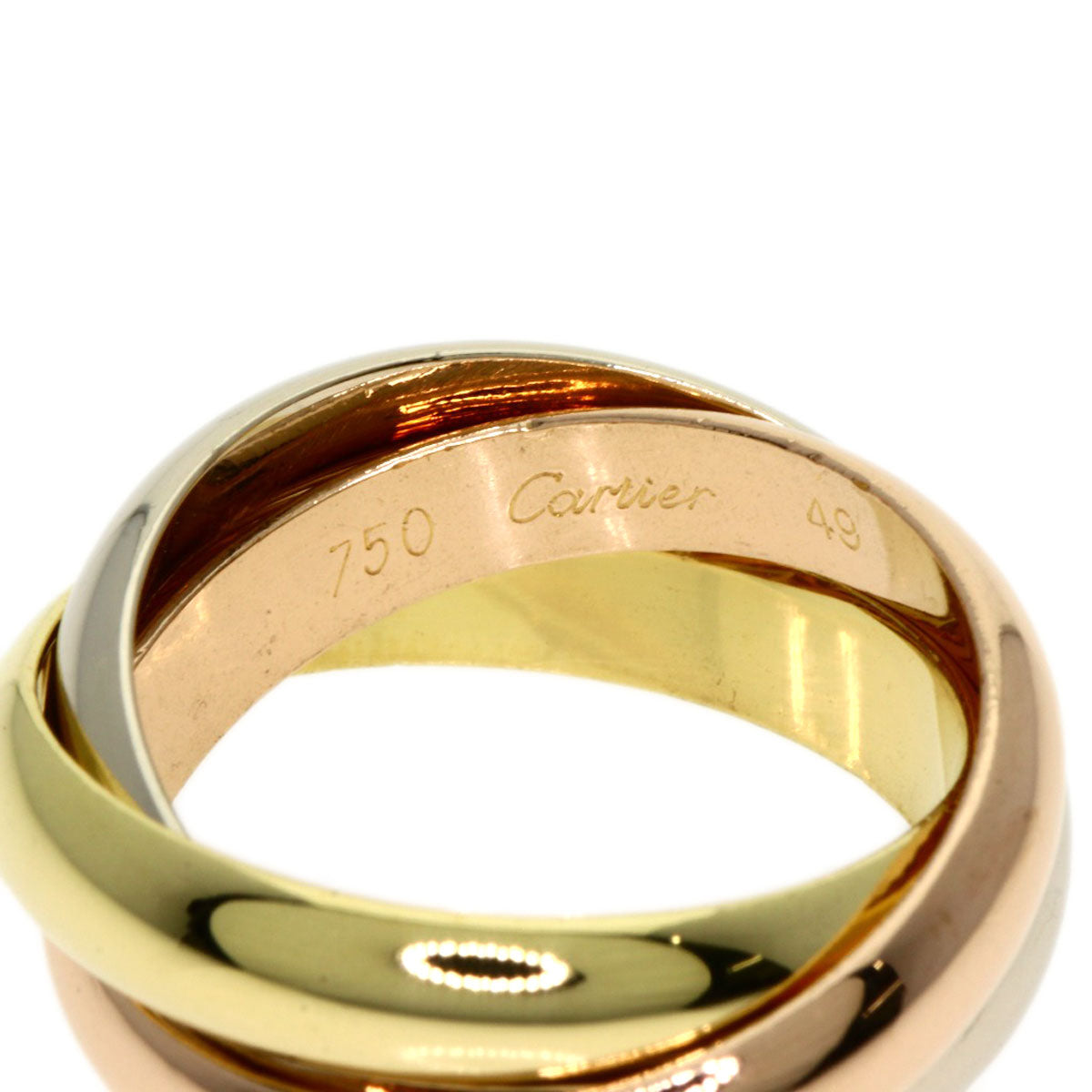 Cartier Ring 18K Yellow Gold Gold Trinity Mm #49