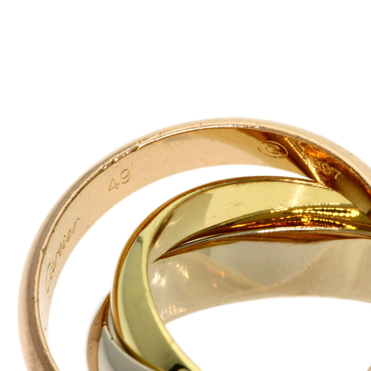 Cartier Ring 18K Yellow Gold Gold Trinity Mm #49