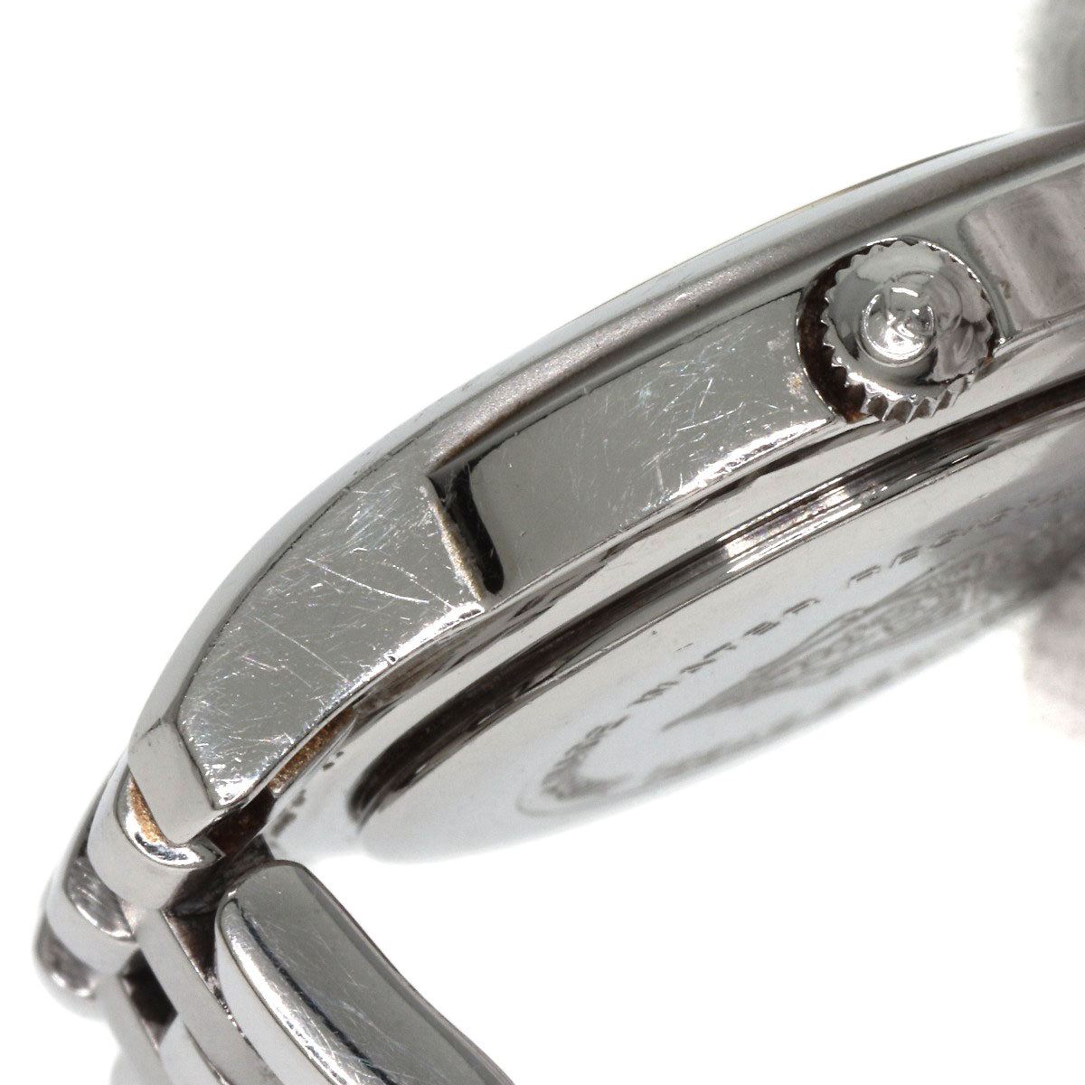 Gucci Watches Quartz 5500L Stainless Steel , Stainless Steel Silver Round Face Black Dial Women