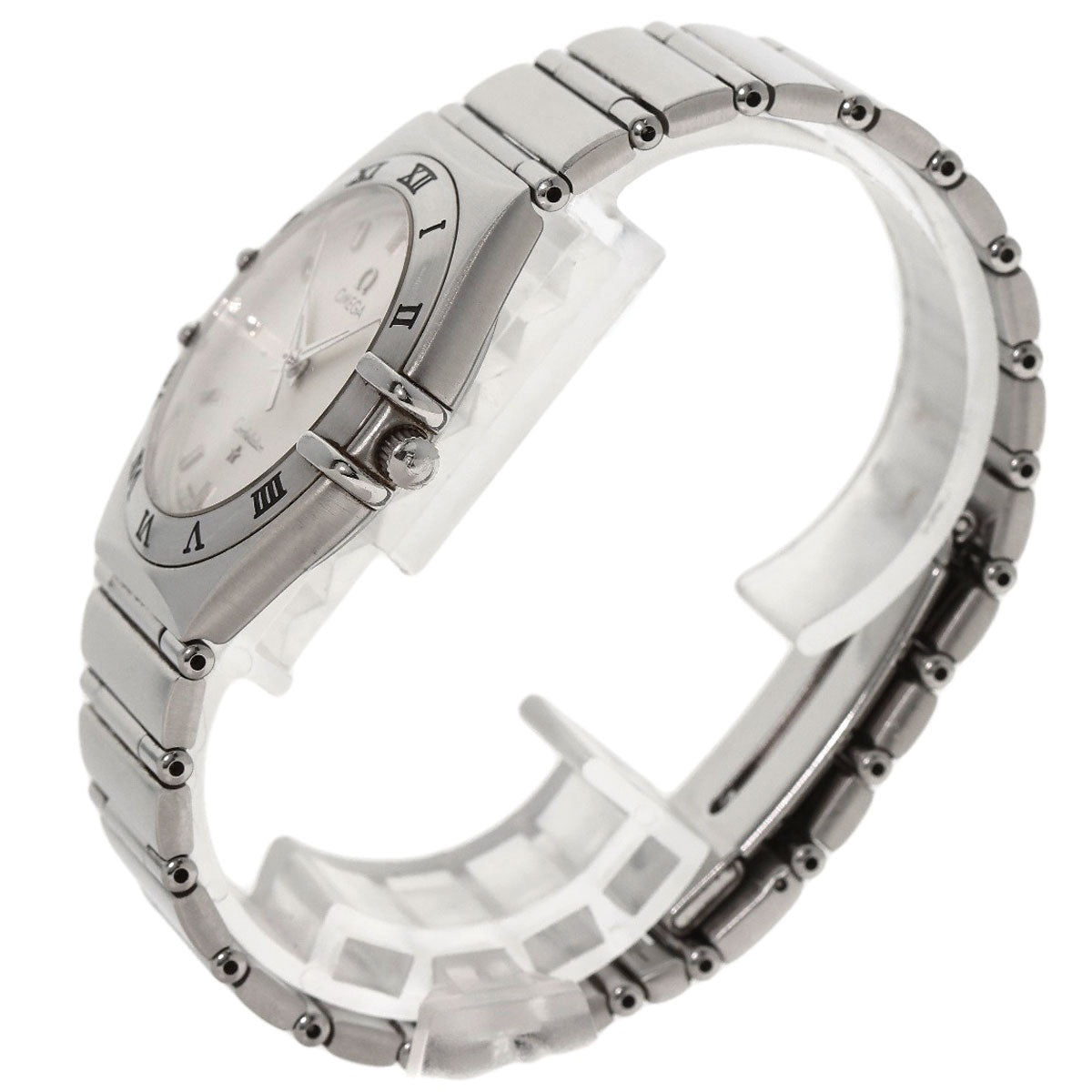 Omega Watches Quartz 1312.30 Stainless Steel , Stainless Steel Silver Constellation Silver Dial Mens