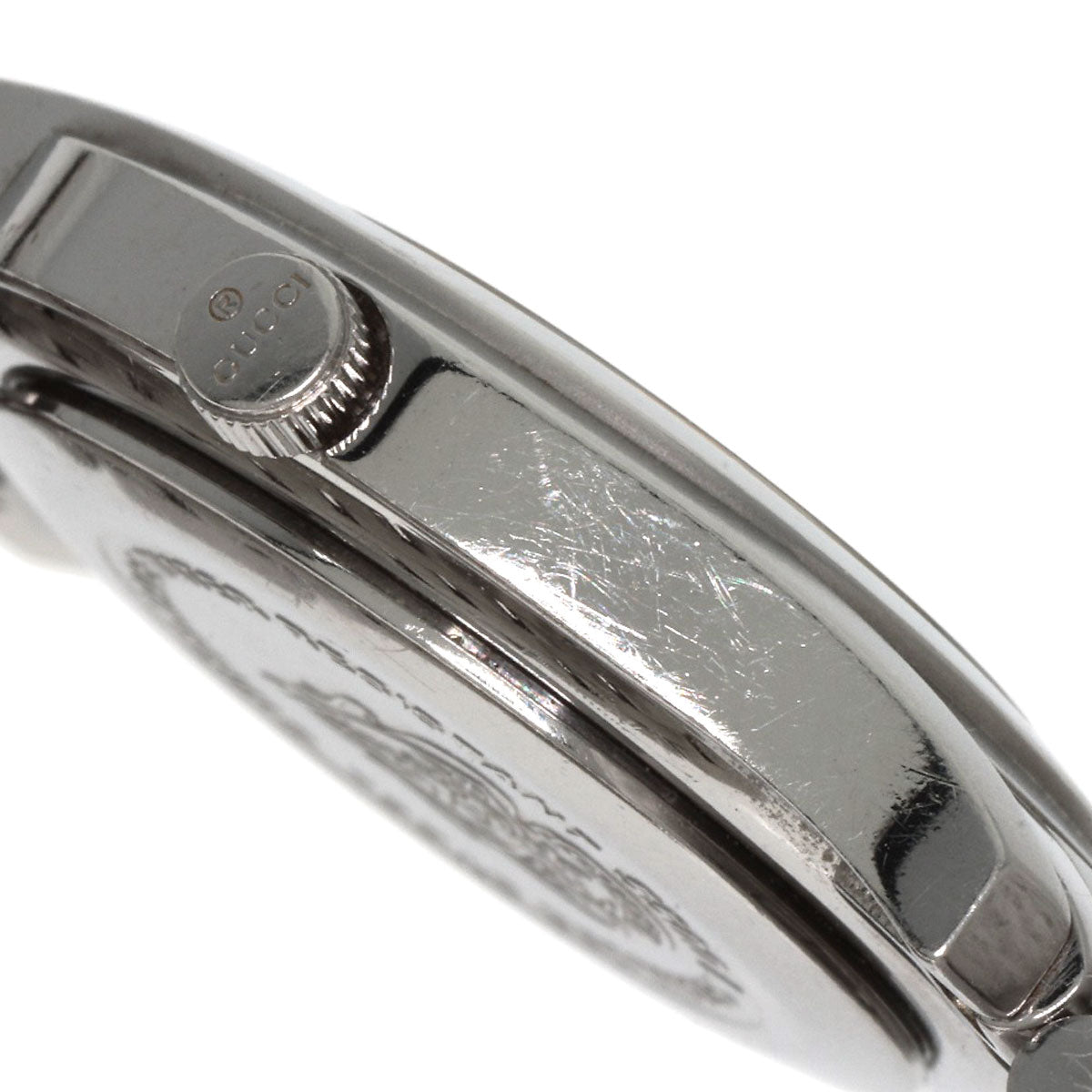 Gucci Watches Quartz 5500L Stainless Steel , Stainless Steel Silver Round Face Silver Dial Women