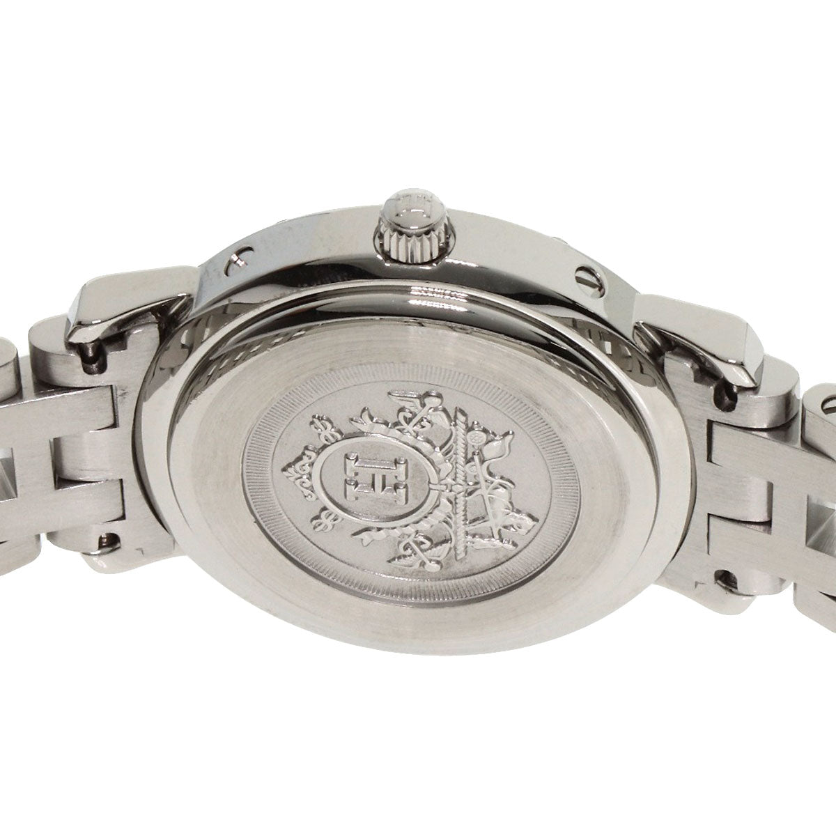 Hermes Watches Quartz Cl4.210 Stainless Steel , Stainless Steel Silver Clipper Nacre New Buckle
