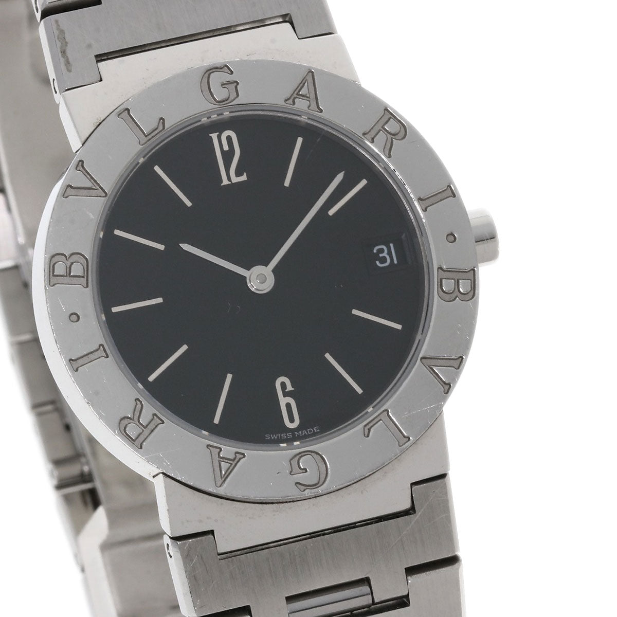 Bvlgari Watches Quartz Bb30Ss Stainless Steel Silver Bulgari Bulgari Black Dial