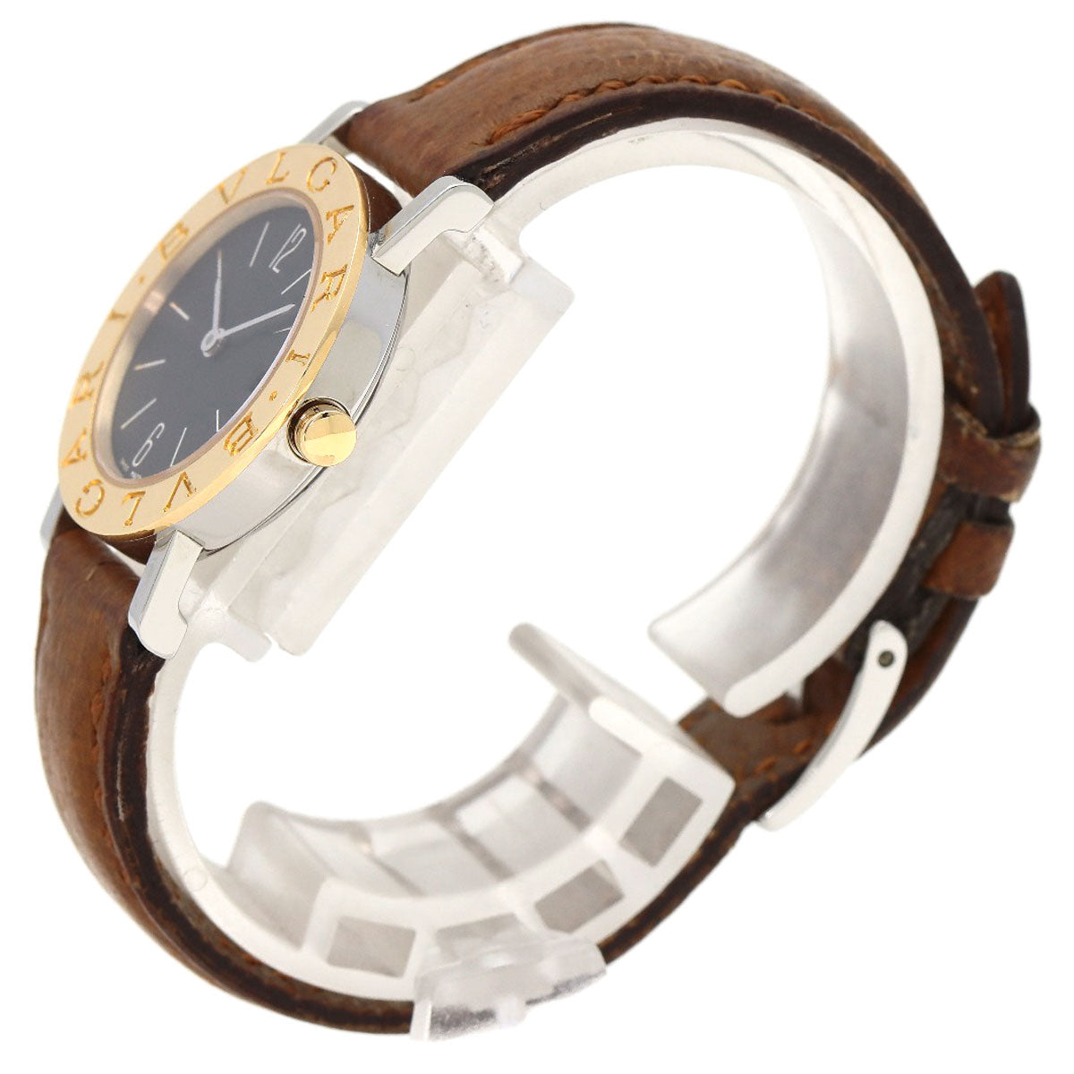 Bvlgari Watches Quartz Bb26Sgld Stainless Steel, Leather, K18Yg Gold Bulgari Bulgari Black Dial