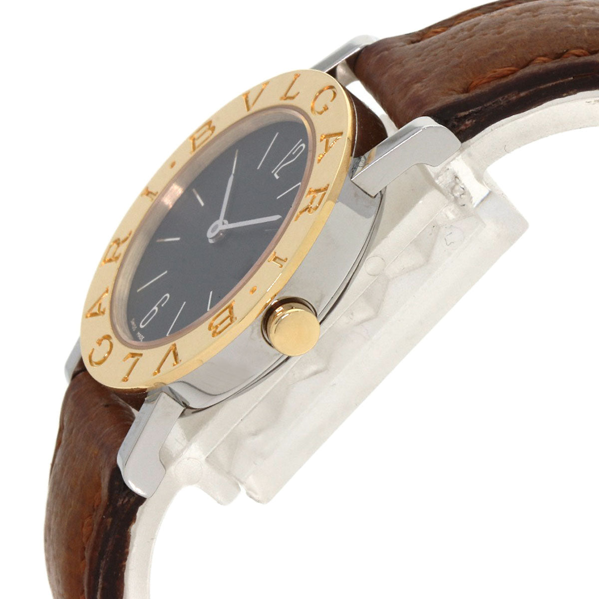 Bvlgari Watches Quartz Bb26Sgld Stainless Steel, Leather, K18Yg Gold Bulgari Bulgari Black Dial