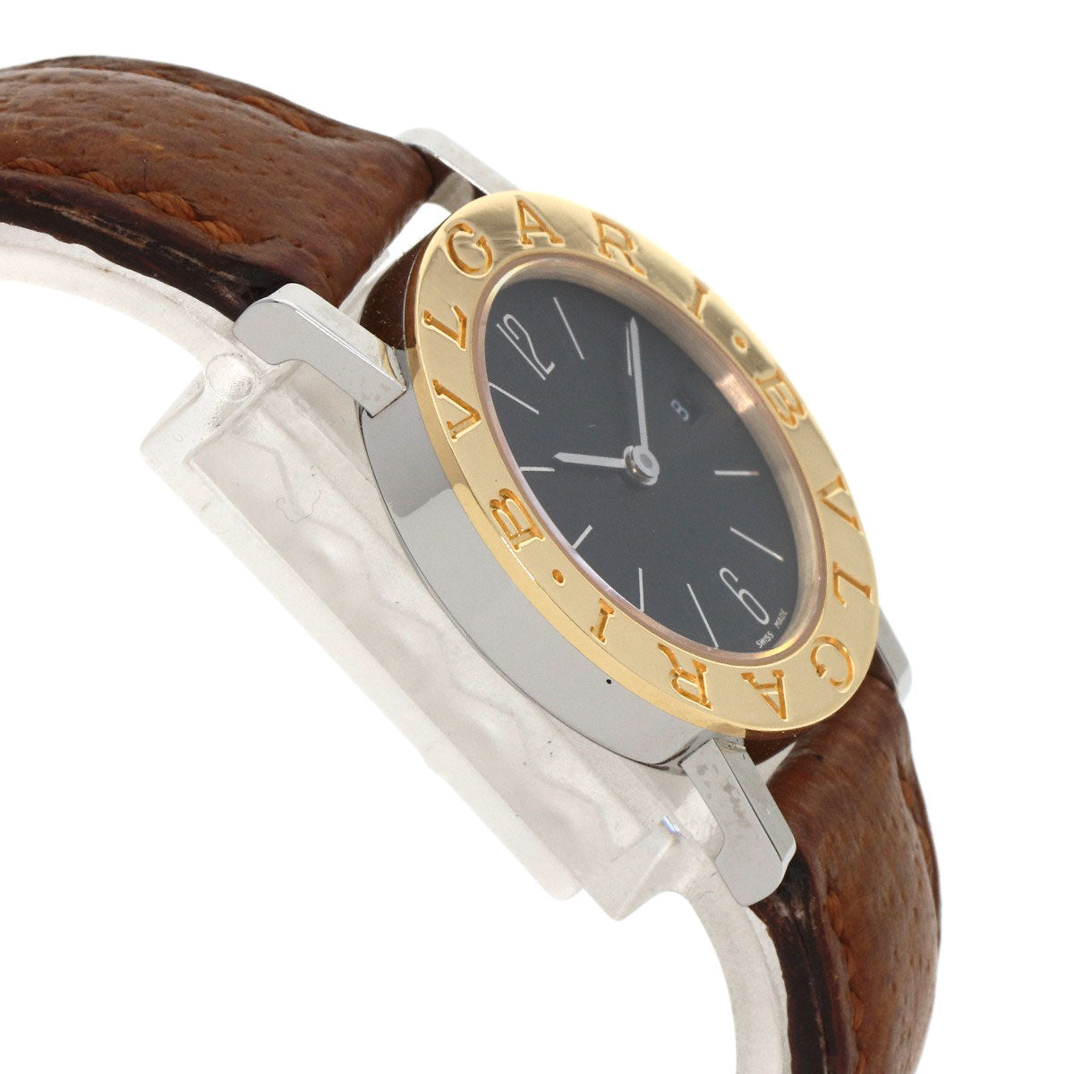 Bvlgari Watches Quartz Bb26Sgld Stainless Steel, Leather, K18Yg Gold Bulgari Bulgari Black Dial