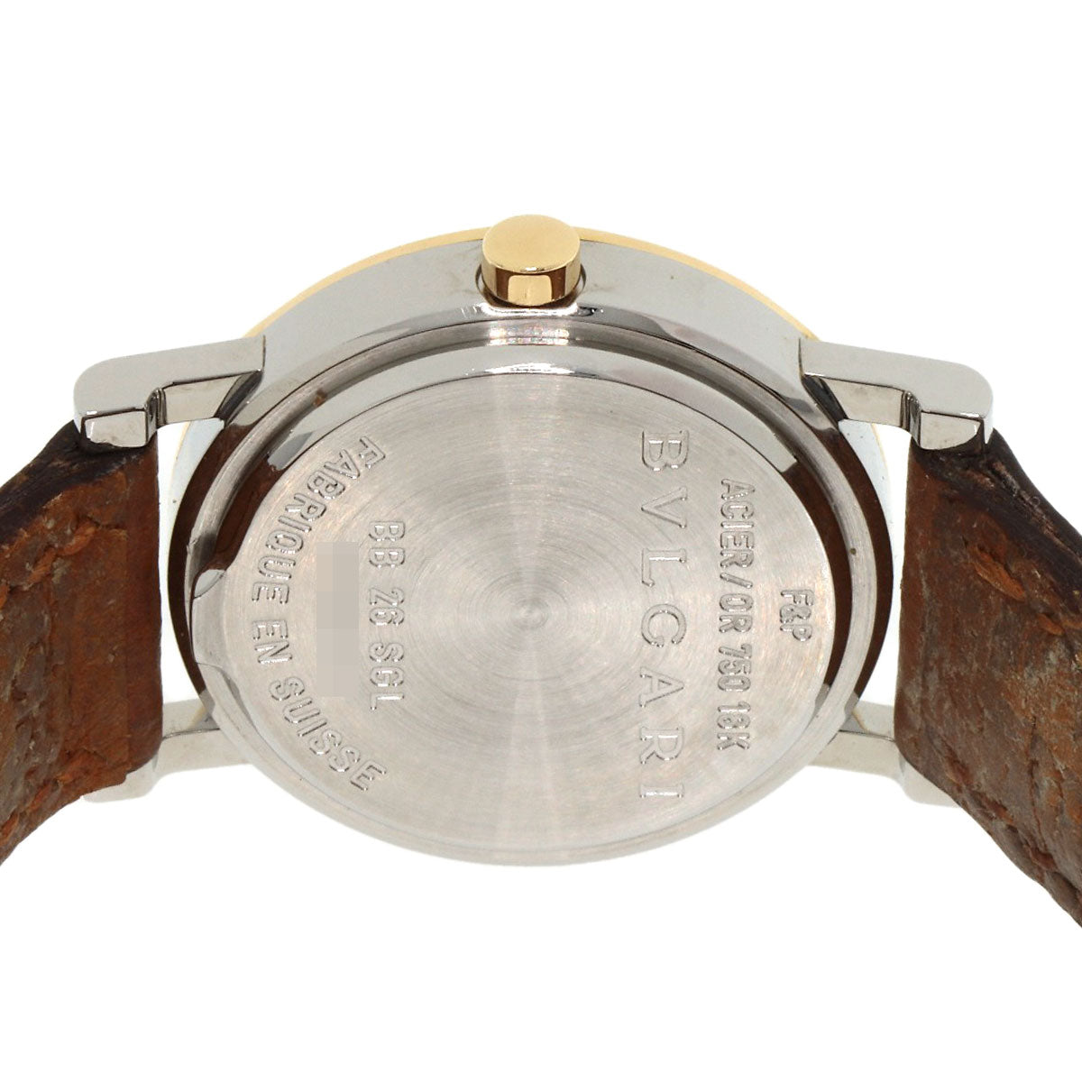 Bvlgari Watches Quartz Bb26Sgld Stainless Steel, Leather, K18Yg Gold Bulgari Bulgari Black Dial