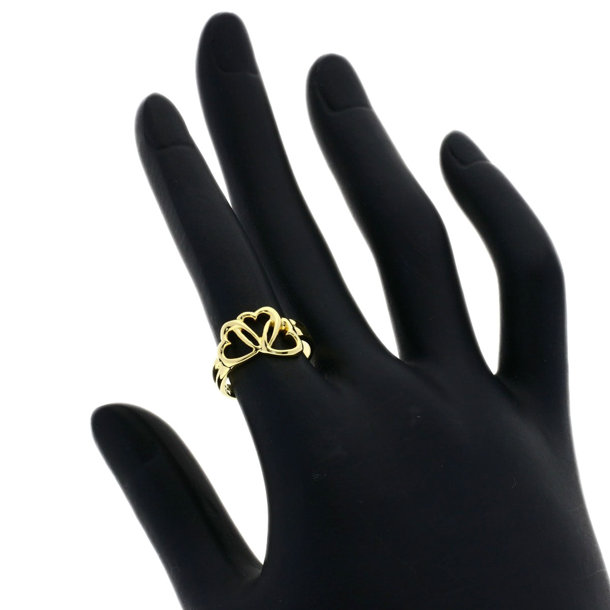 Tiffany&Co. Ring 18K Yellow Gold Gold Triple Heart Women