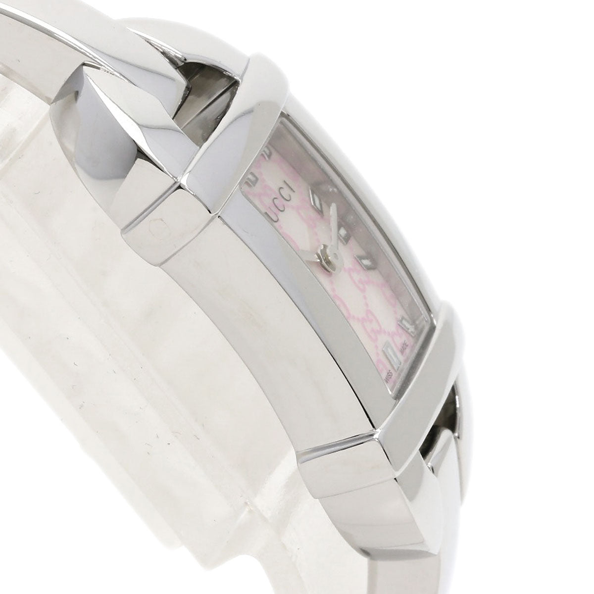 Gucci Watches Quartz 6800L Stainless Steel , Stainless Steel Silver Square Face Shell Dial Women