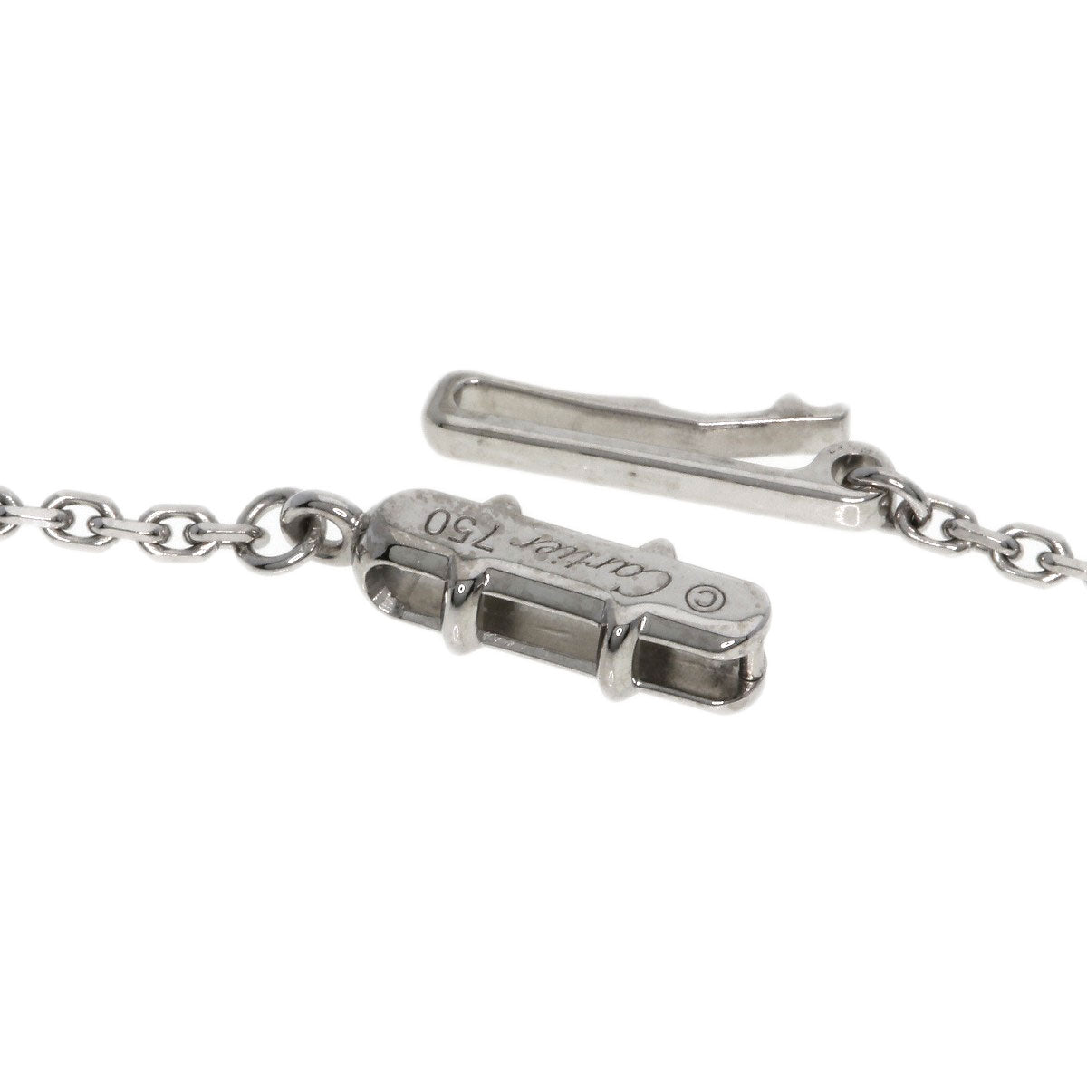 Cartier Necklace K18Wg Silver C Heart Women
