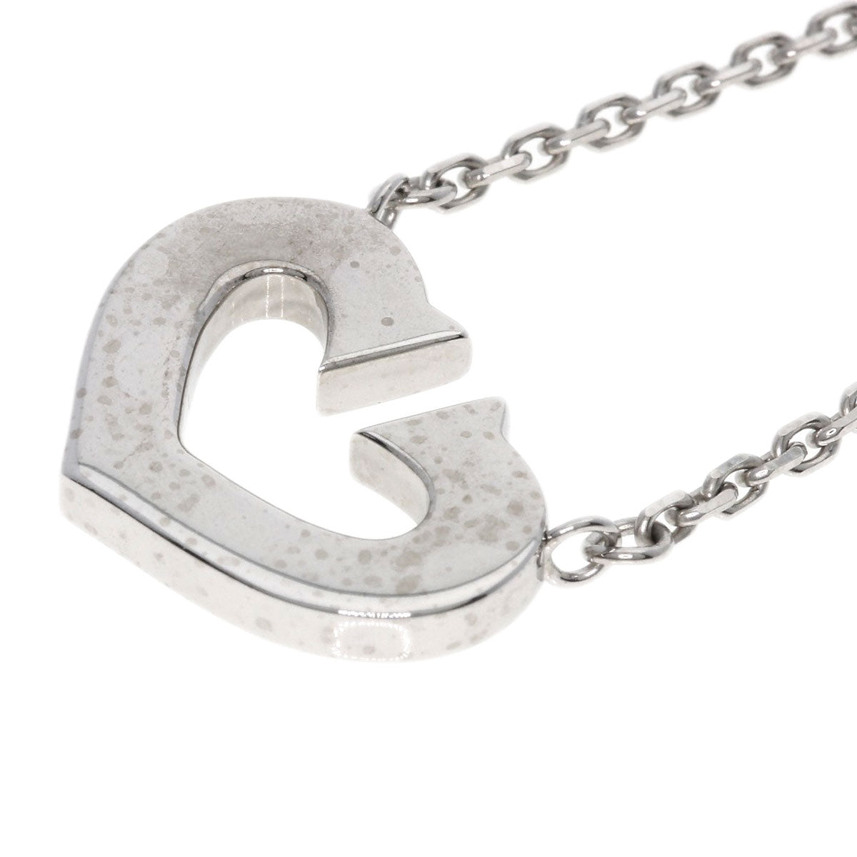 Cartier Necklace K18Wg Silver C Heart Women