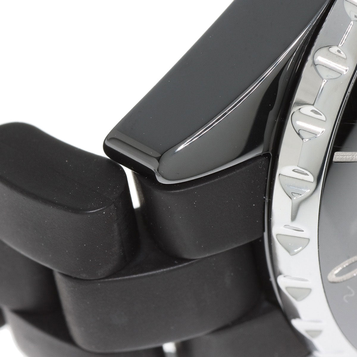 Chanel Watches Quartz H0681 Ceramic, Rubber Black J12 1.3" Black Dial Women