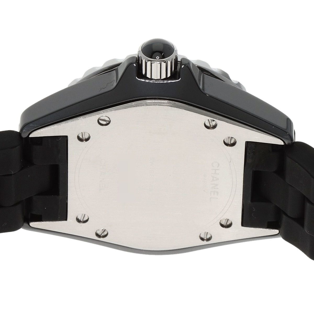 Chanel Watches Quartz H0681 Ceramic, Rubber Black J12 1.3" Black Dial Women
