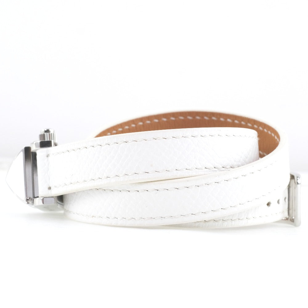 Hermes Watches Quartz Me2.112 Stainless Steel , Leather White Triple Tour Medor Rock White Dial