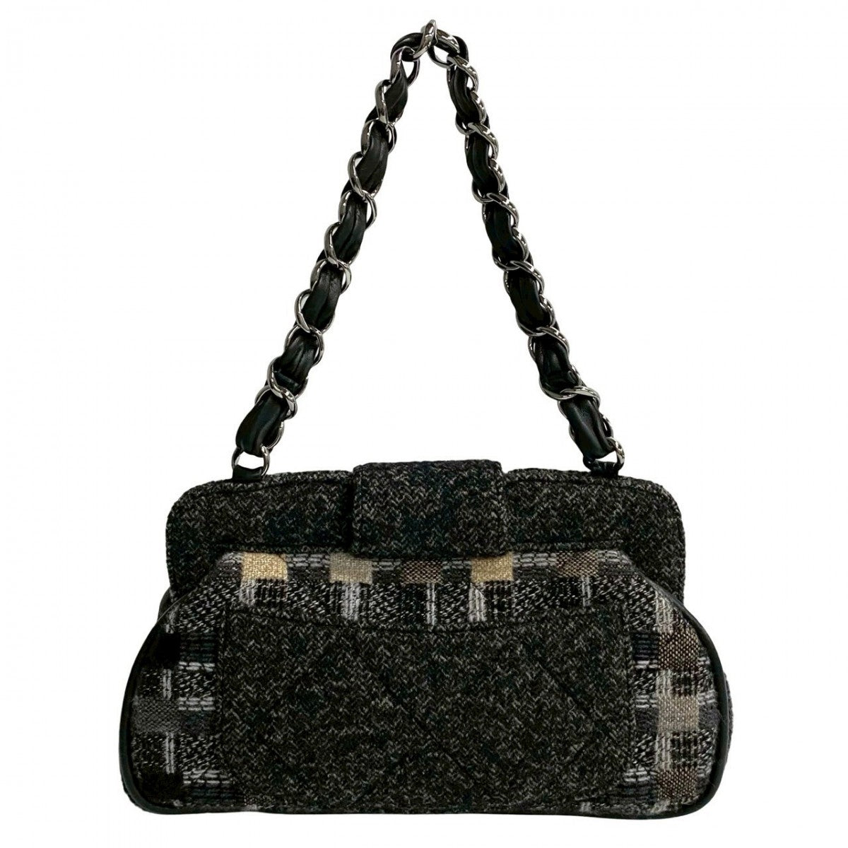 Chanel Shoulder Bag Tweed, Lambskin Multicolor Coco Mark Women