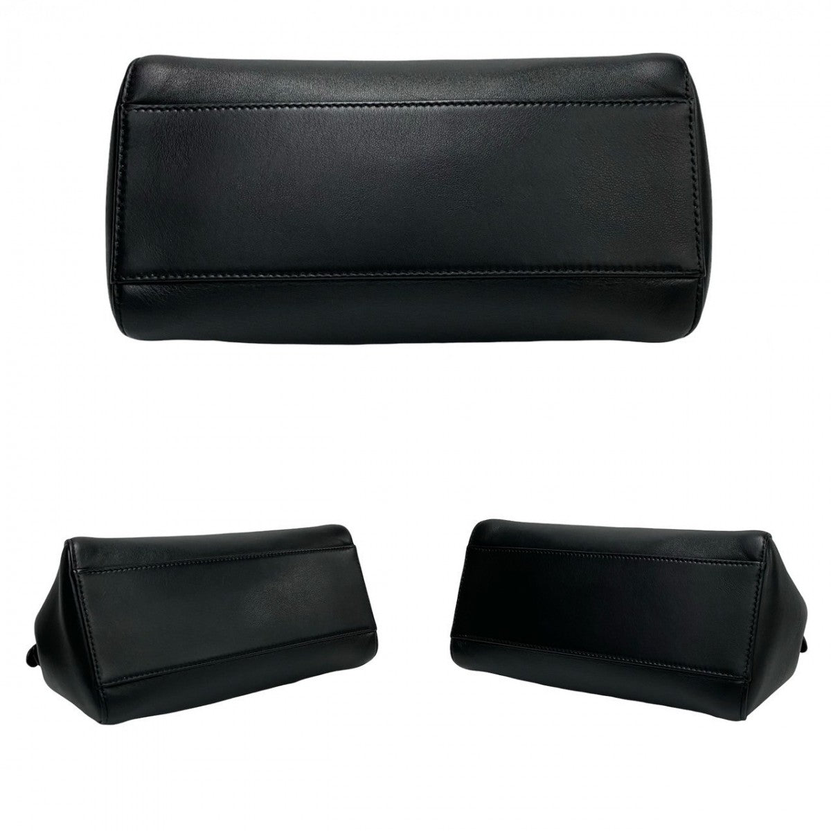 Fendi Shoulder Bag Leather Black Peek-A-Boo Mini Women