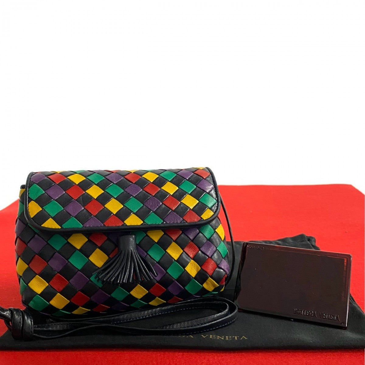 Bottegaveneta Shoulder Bag Leather Multicolor Intrecciato Women