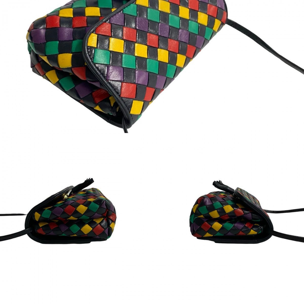 Bottegaveneta Shoulder Bag Leather Multicolor Intrecciato Women