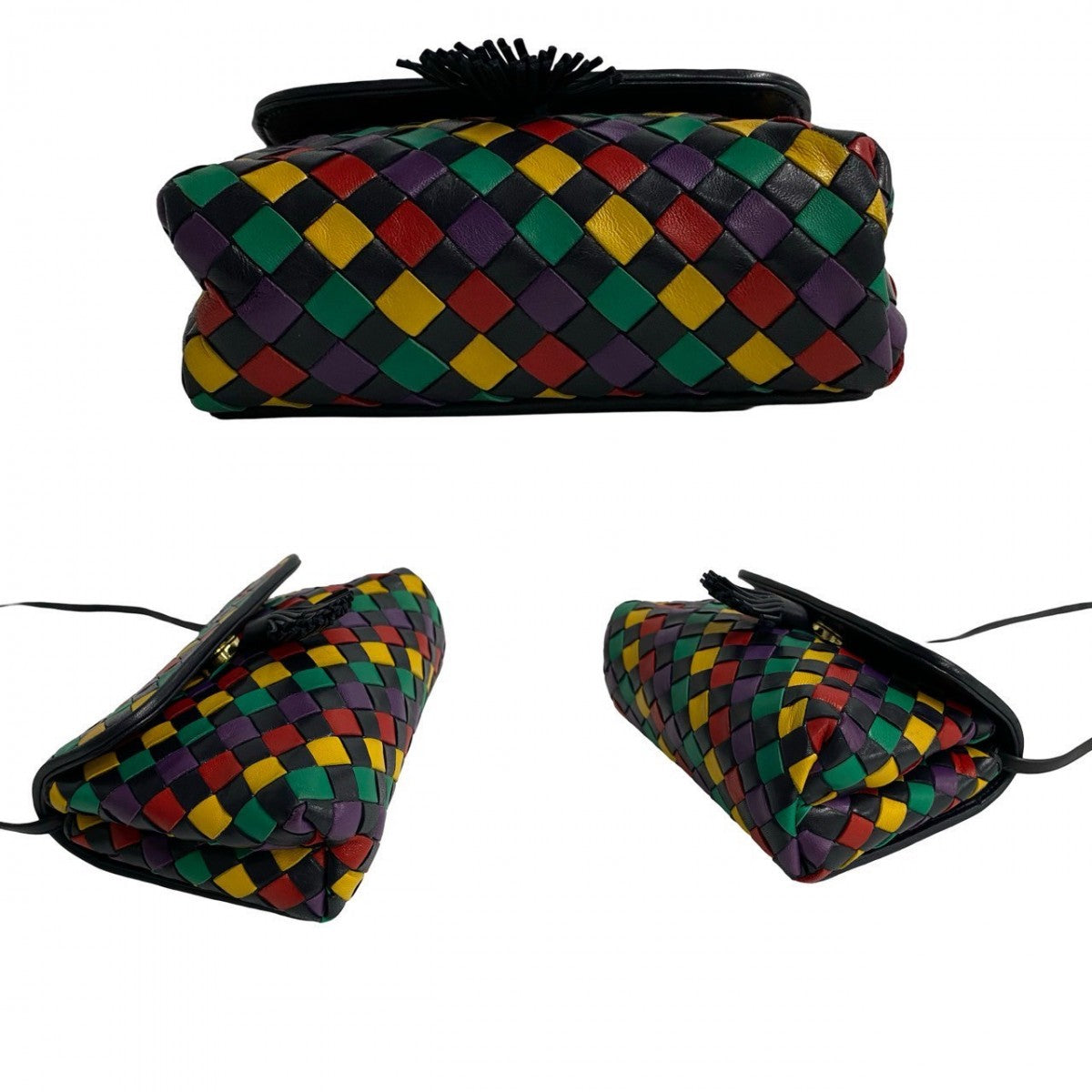 Bottegaveneta Shoulder Bag Leather Multicolor Intrecciato Women
