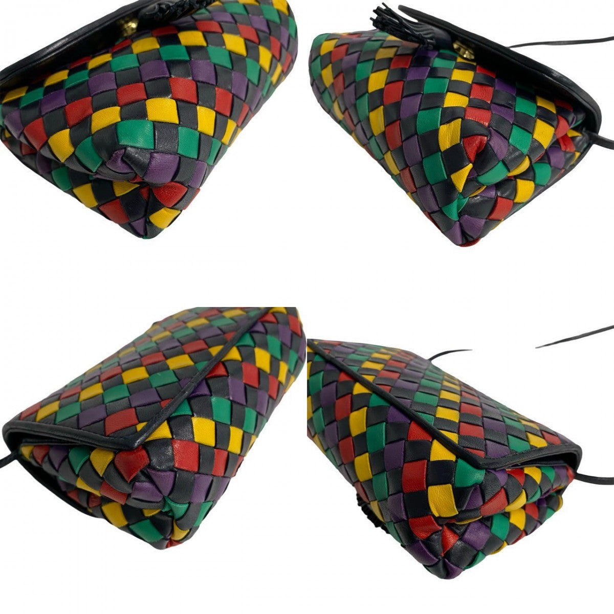 Bottegaveneta Shoulder Bag Leather Multicolor Intrecciato Women