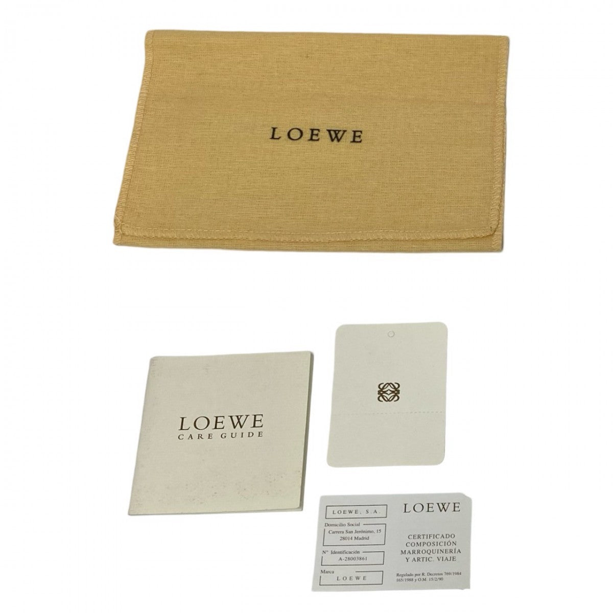 Loewe Long Wallet Purse Leather Black Anagram Logo Women(Unisex)