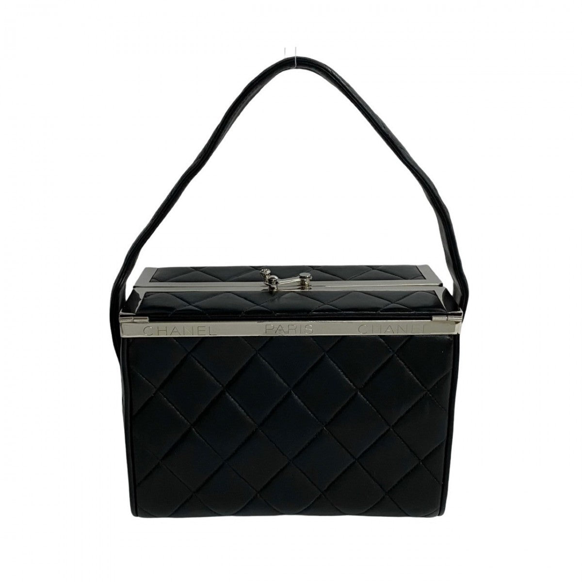 Chanel Handbag Lambskin Black Kannon Vanity Women