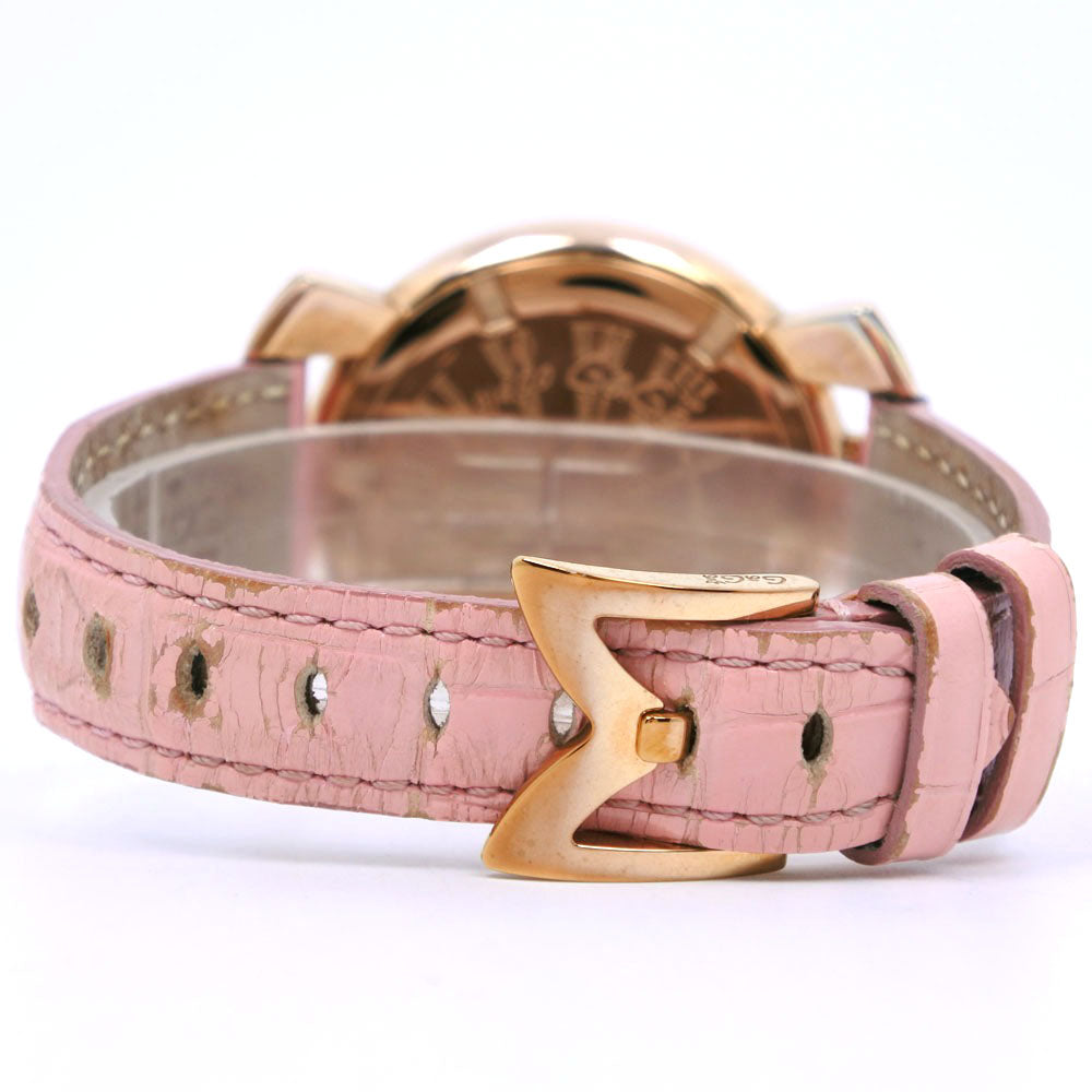 Gaga Milano Watches Quartz 5012.Wh.Kala Stainless Steel , Leather Pink Manure 40 White Dial