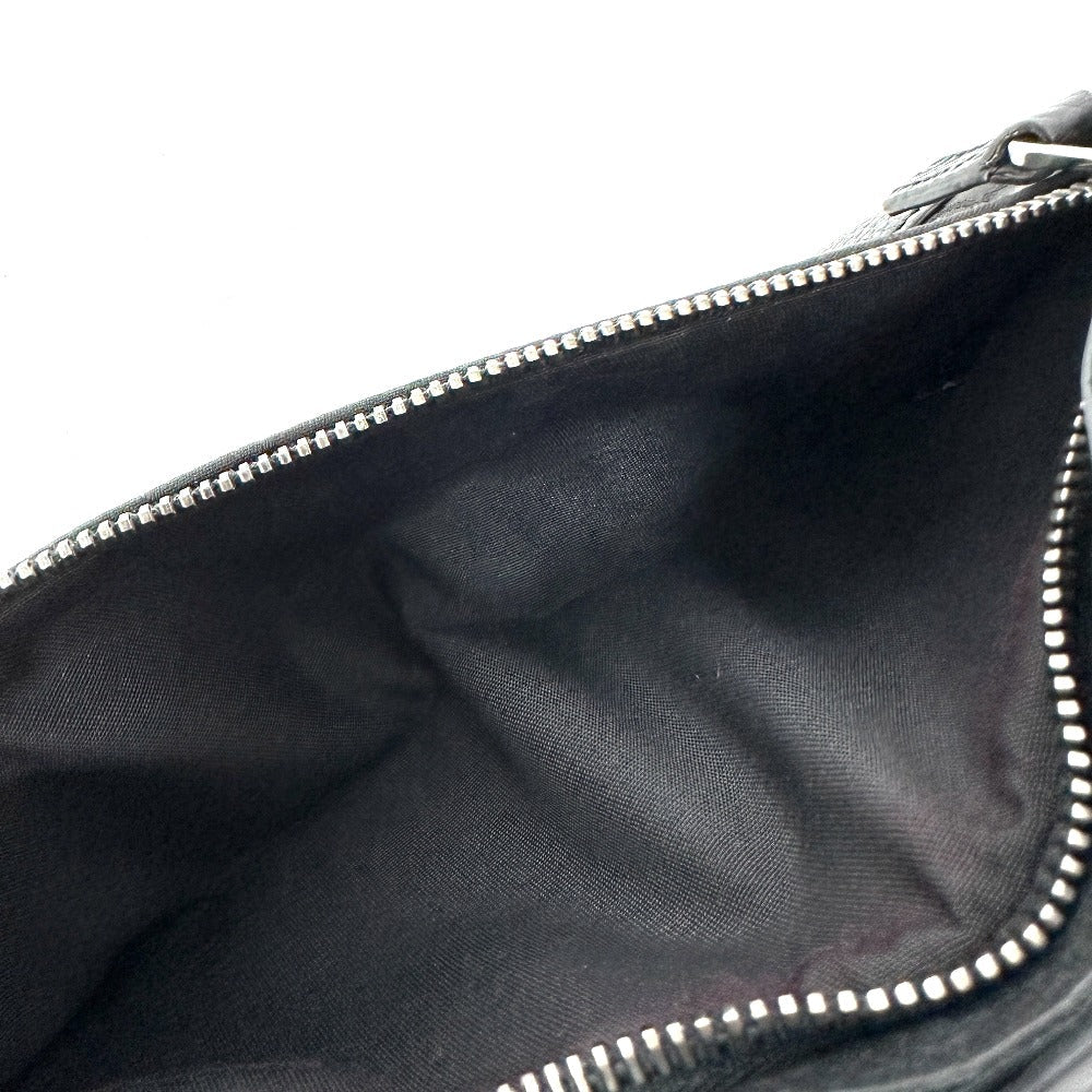 Gucci Waist Bag 336672 Nylon / Leather Black Gg Nylon