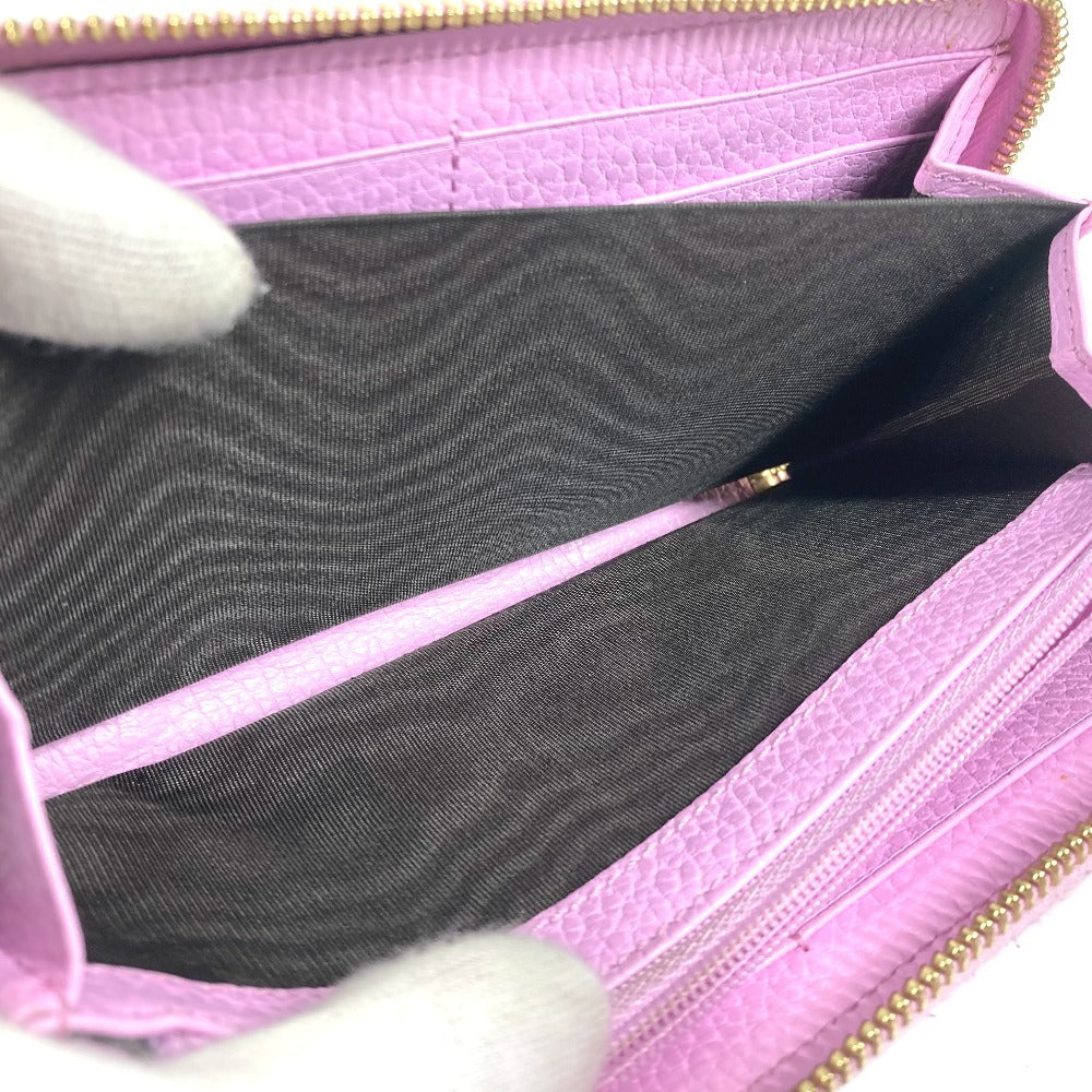 Gucci Long Wallet Purse 499337 Leather Pink Gg Marmont Bosco