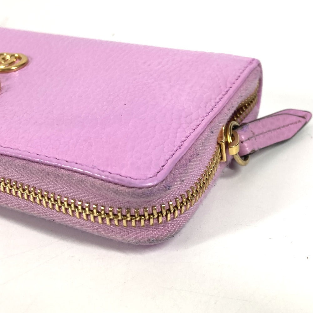 Gucci Long Wallet Purse 499337 Leather Pink Gg Marmont Bosco