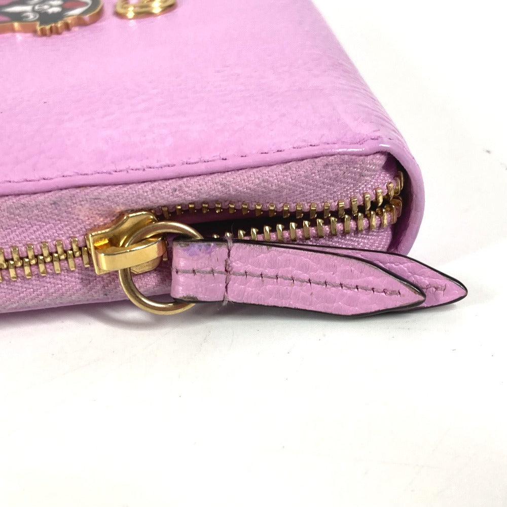 Gucci Long Wallet Purse 499337 Leather Pink Gg Marmont Bosco