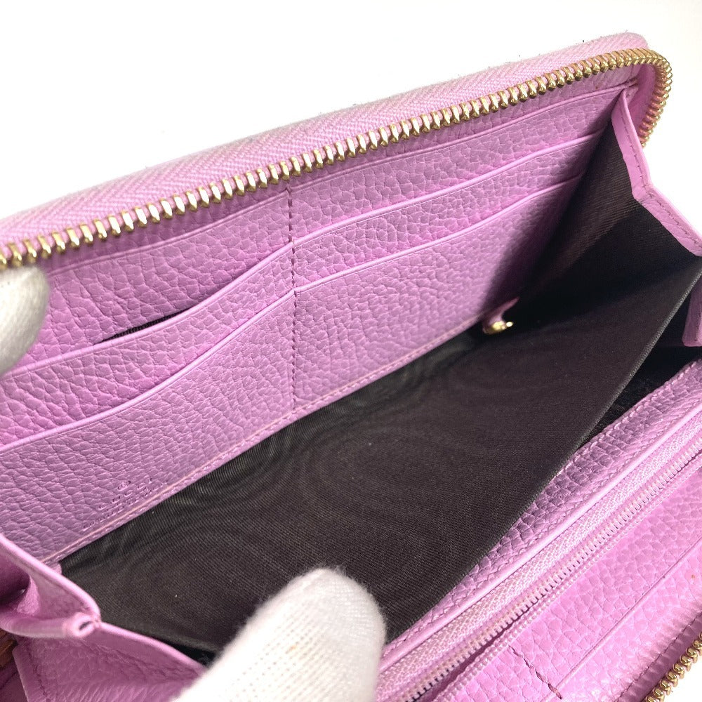 Gucci Long Wallet Purse 499337 Leather Pink Gg Marmont Bosco