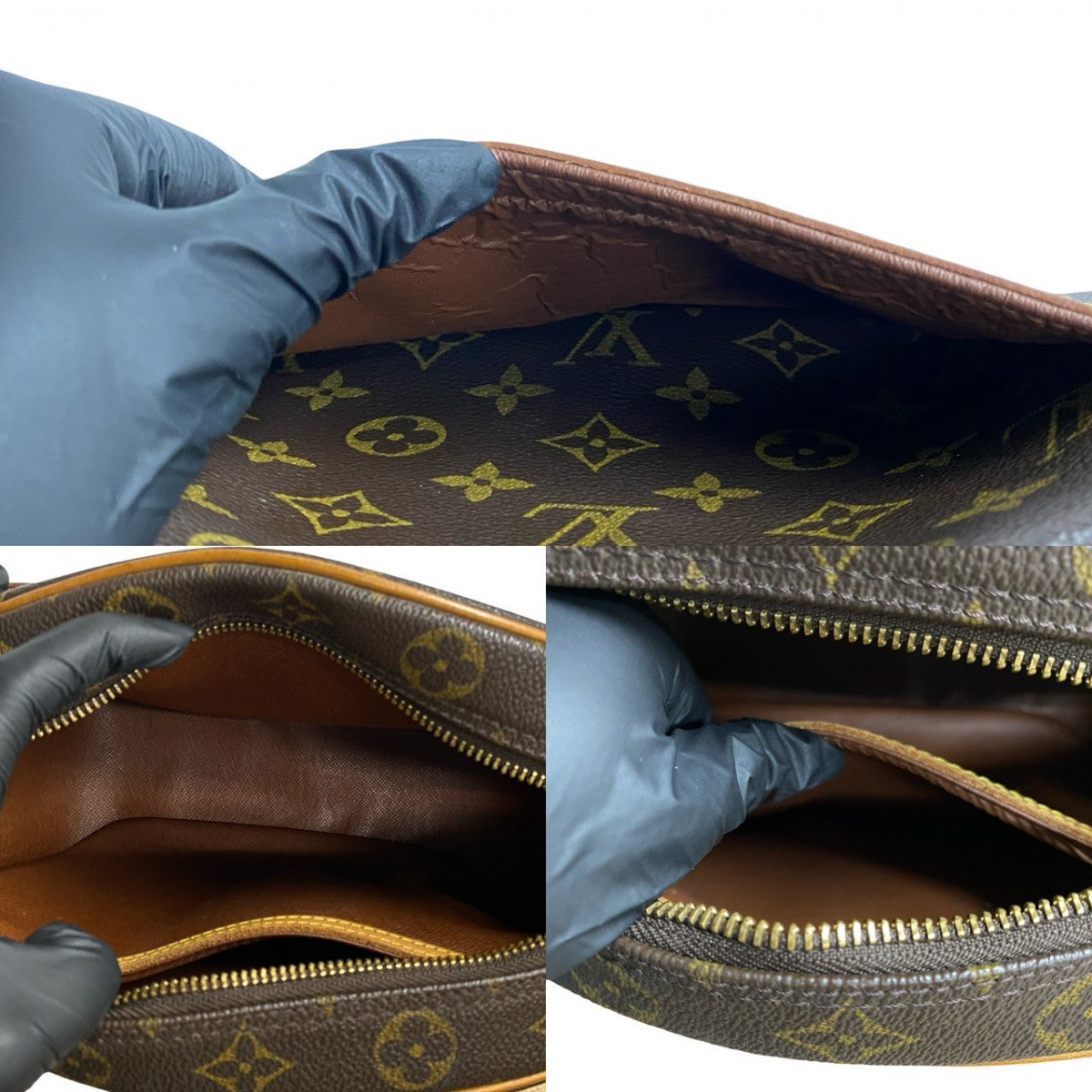 Louis Vuitton Shoulder Bag M51221 Leather, Pvc Brown Monogram Blois Women