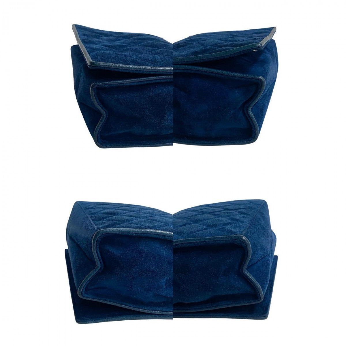 Chanel Shoulder Bag Leather Blue Matrasse Women