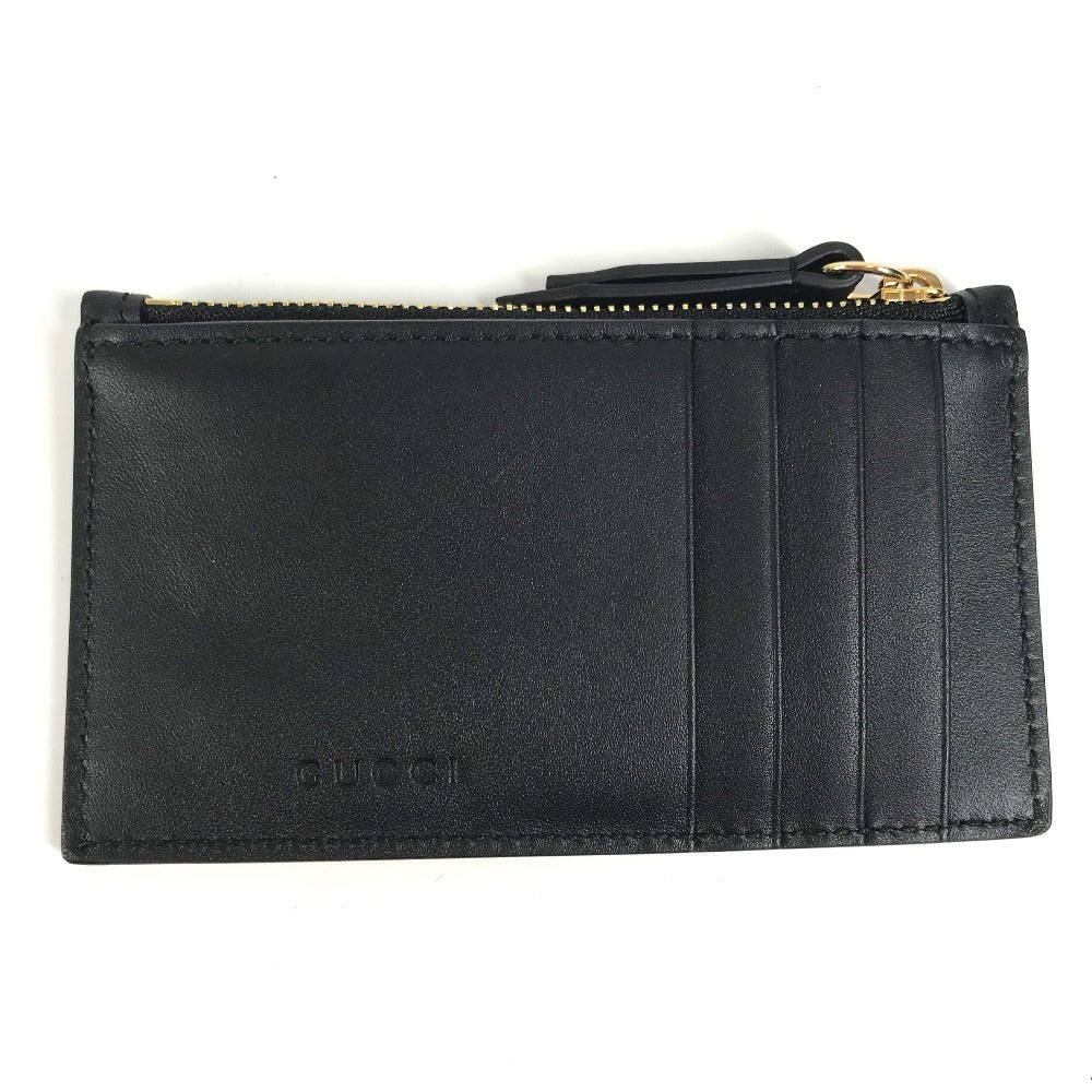 Gucci Coin Case 431715 Leather Black Logo Fragment Case Mens(Unisex)