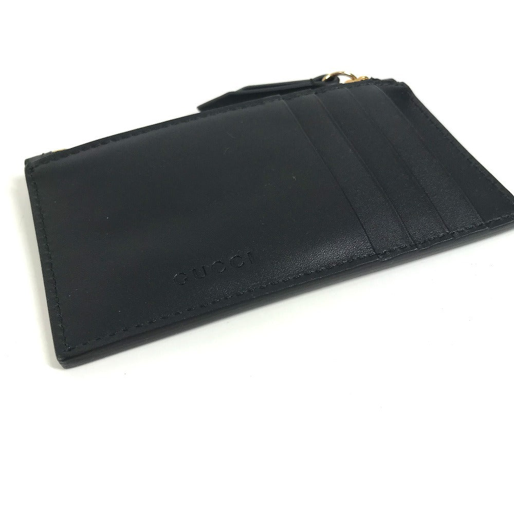 Gucci Coin Case 431715 Leather Black Logo Fragment Case Mens(Unisex)