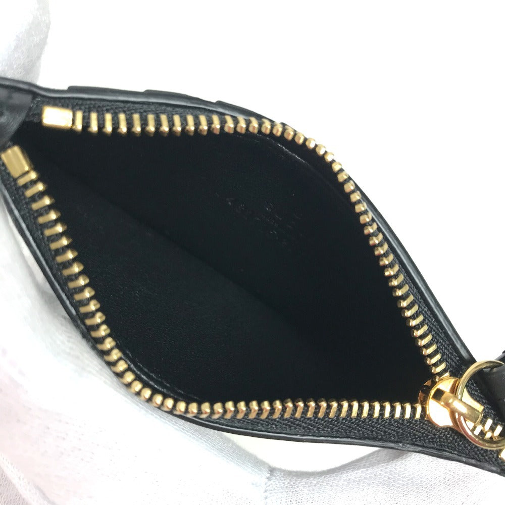 Gucci Coin Case 431715 Leather Black Logo Fragment Case Mens(Unisex)
