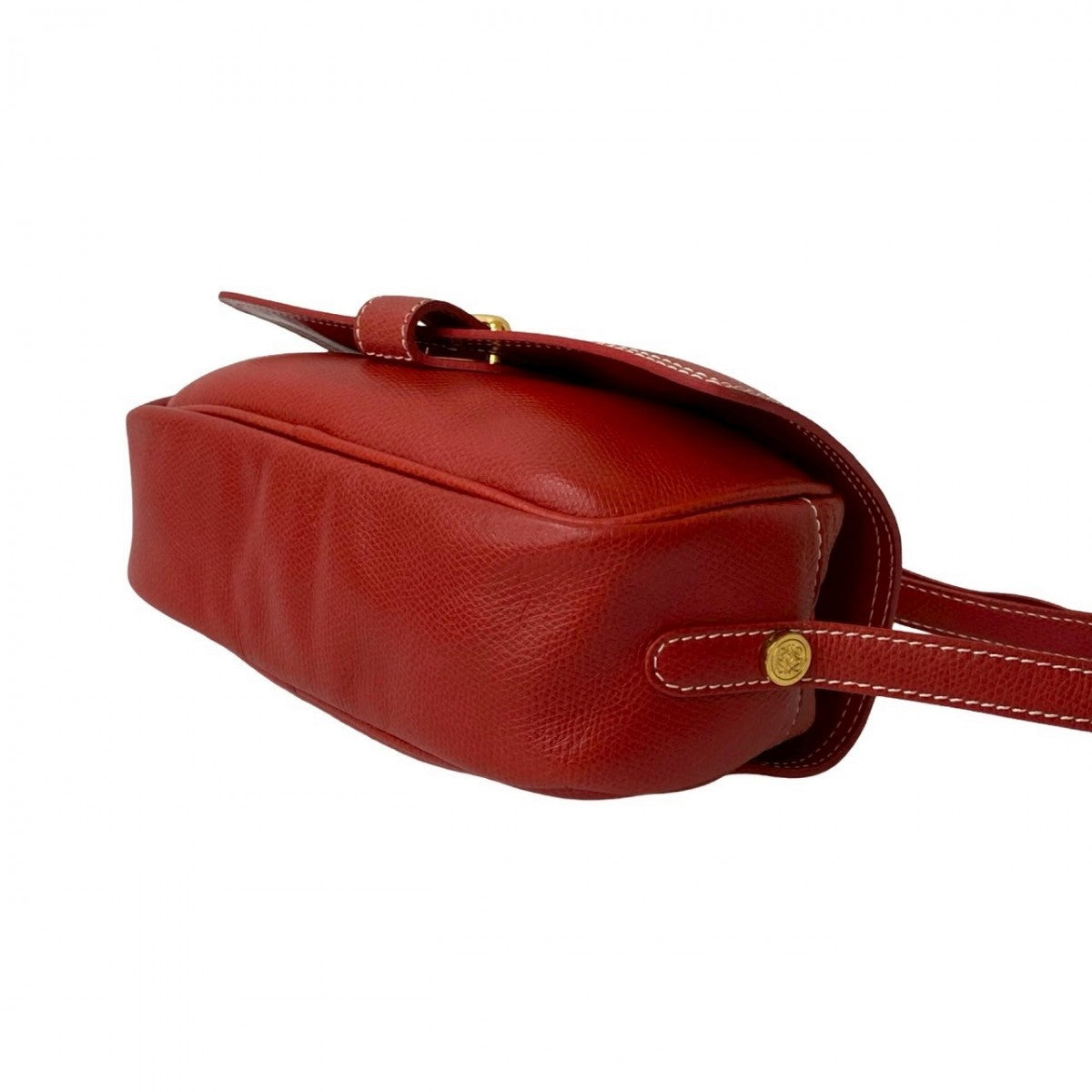 Loewe Shoulder Bag Leather Red Anagram Logo Women