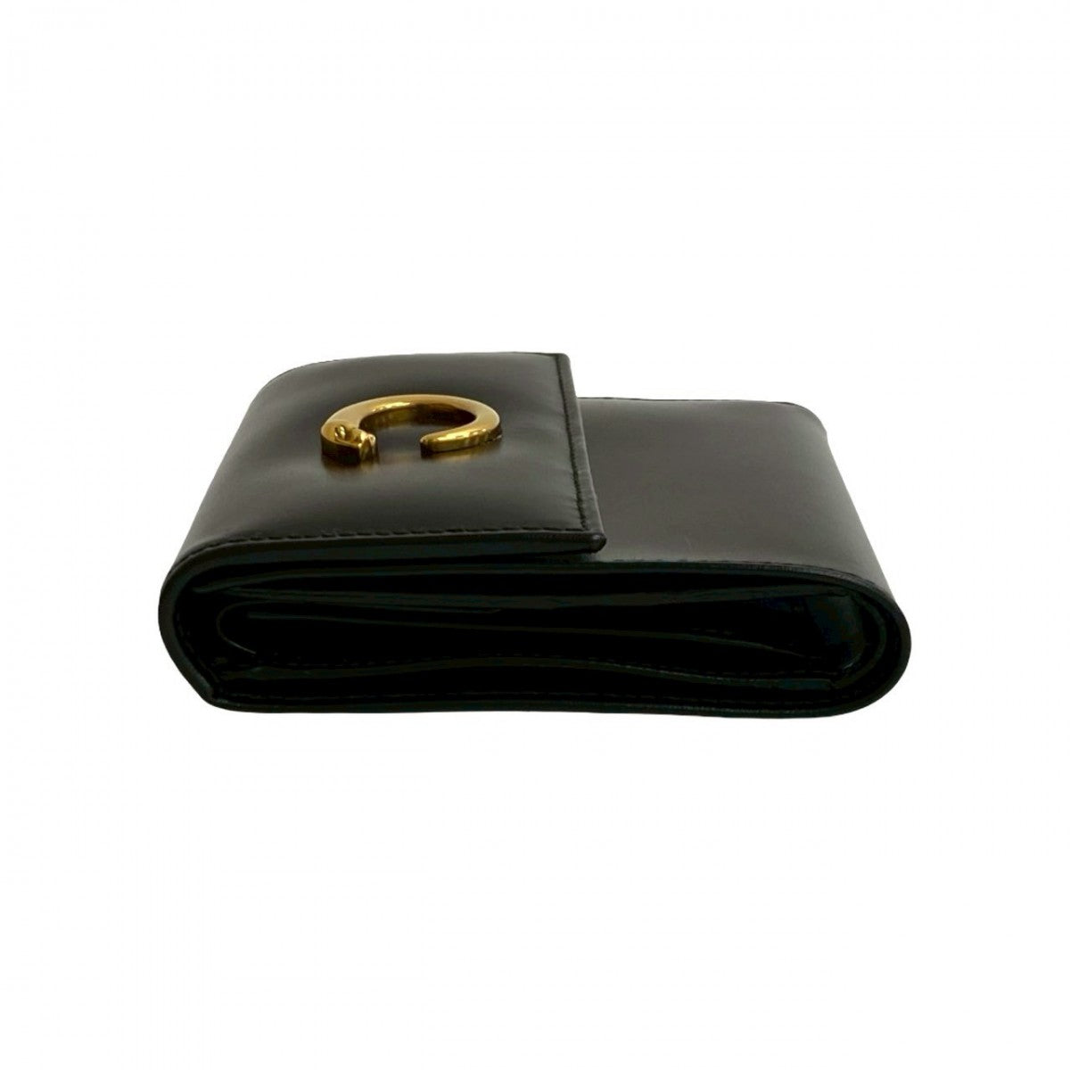 Cartier Bifold Wallet Leather Black Panther Line Mens(Unisex)