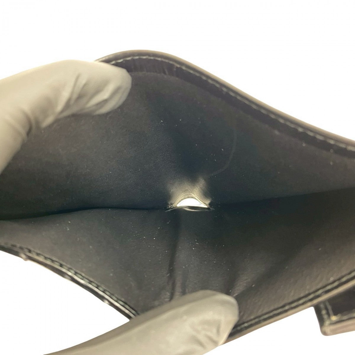 Cartier Bifold Wallet Leather Black Panther Line Mens(Unisex)