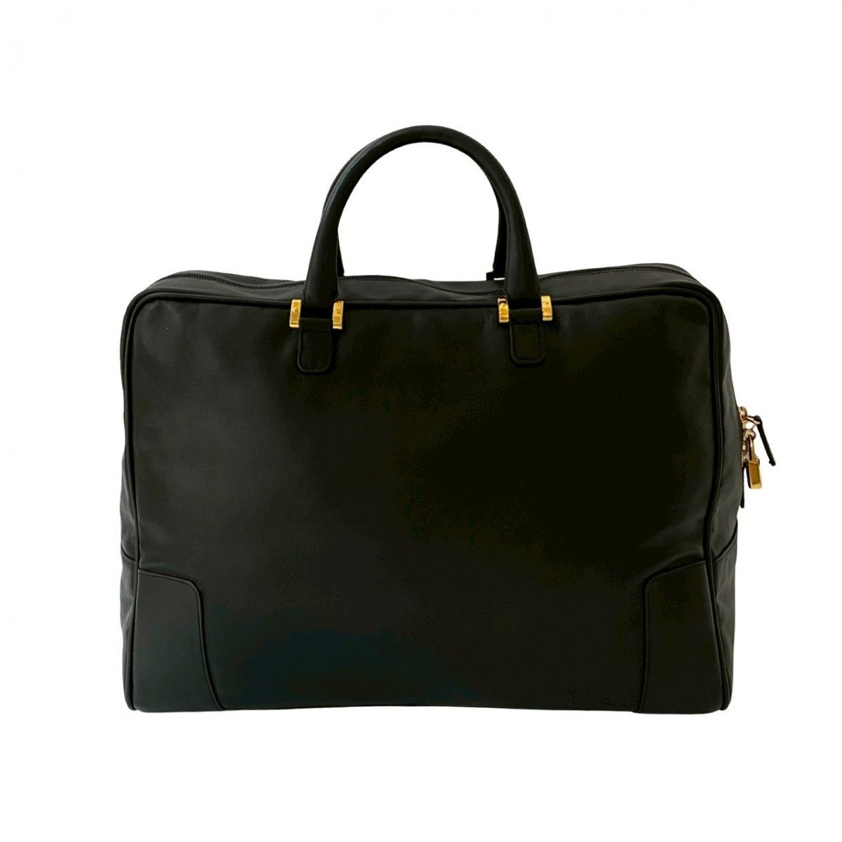 Loewe Boston Duffel Bag Leather Black Anagram Logo Mens